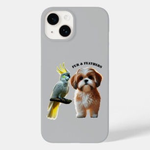 Haustierliebhaber von Shih Tzu-Hund und Kakadu-Vog Case-Mate iPhone 14 Hülle