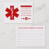 Haustiernotkontakte Visitenkarte (Vorne/Hinten)