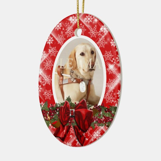 Haustierpersonifizieren ErinnerungsFotorot Keramikornament (Links)