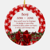 Haustierpersonifizieren ErinnerungsFotovers Keramik Ornament (Hinten)