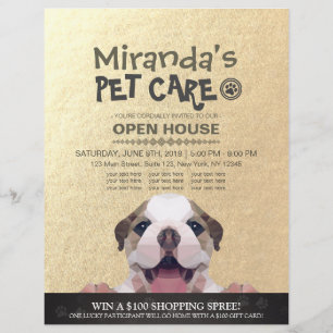 Haustierpflege Friseursalon Haustier-Schönheitssal Flyer