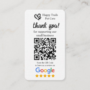 Haustierpflege Google Bewertungsanfragekarte mit Q Visitenkarte