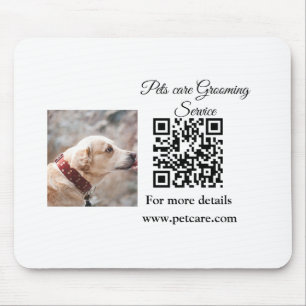 Haustierpflege-Grooming-Service Q R-Code Name Text Mousepad