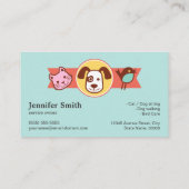 Haustierpflege Lebensmittelgeschäft Visitenkarte (Rückseite)