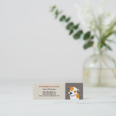 Haustierpflege-Visitenkarte Mini Visitenkarte (Stehend Vorderseite)