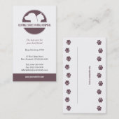 Haustierpflege-Visitenkarte Terminkarte (Vorne/Hinten)