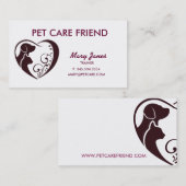 Haustierpflege-Visitenkarte Visitenkarte (Vorne/Hinten)