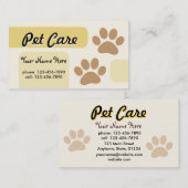 Haustierpflege-Visitenkarte Visitenkarte (Vorne/Hinten)