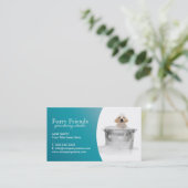 Haustierpflege-Visitenkarten - Leinen Terminkarte (Stehend Vorderseite)