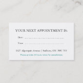 Haustierpflege-Visitenkarten - Leinen Terminkarte (Rückseite)