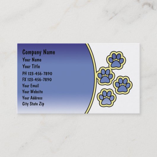 Haustierpflege-Visitenkarten Visitenkarte (Vorderseite)