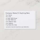 Haustierpflege-Visitenkarten Visitenkarte (Rückseite)