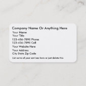 Haustierpflege-Visitenkarten Visitenkarte (Rückseite)