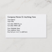 Haustierpflege-Visitenkarten Visitenkarte (Rückseite)