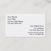 Haustierpflege-Visitenkarten Visitenkarte (Rückseite)