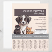Haustiersitter-Abreißflyer (Vorne/Hinten)
