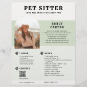 Haustiersitter Foto Sage QR Code Flyer (Vorne)