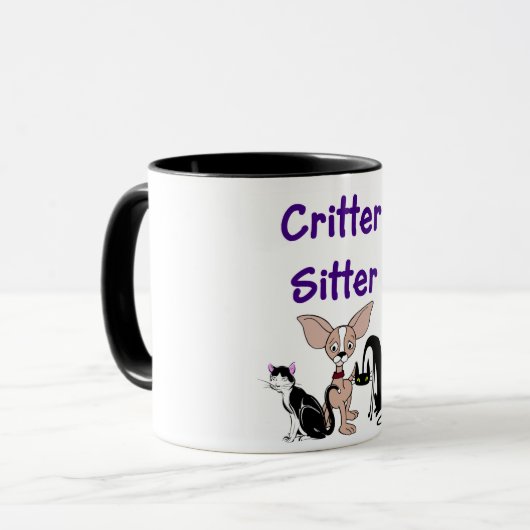 Haustiersitter-Tasse Tasse (Vorderseite Links)