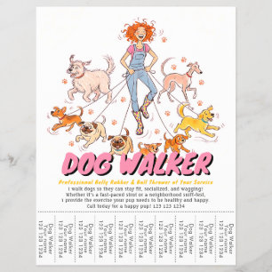 Haustiersitting-Hunde-Spaziergang-Service Cute Cus Flyer