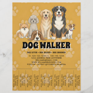 Haustiersitting Hundespaziergang Benutzerdefiniert Flyer