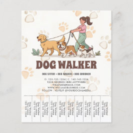 Haustiersitting-Werbung Hundeausführer Benutzerdef Flyer