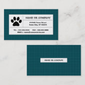 Haustiertatze kariert visitenkarte (Vorne/Hinten)