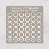 Haustiertatzen-Briefmarkenkarte Treuekarte (Rückseite)
