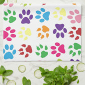 Haustiertatzen-Druckmuster Küchentuch (Gefaltet)