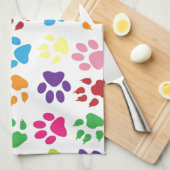 Haustiertatzen-Druckmuster Küchentuch (Viertel Falte)