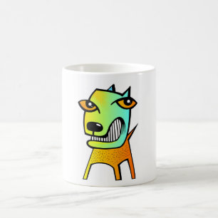 Haustiertier des merkwürdigen abstrakten Kubismus Kaffeetasse