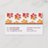 Haustiertier-Visitenkarte Visitenkarte (Rückseite)