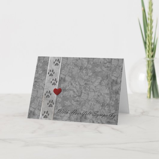 Haustierverlust Beileid Karte (Vorderseite)