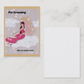 Haustierzuchtkarte mit Hund und Engel Visitenkarte (Vorne/Hinten)