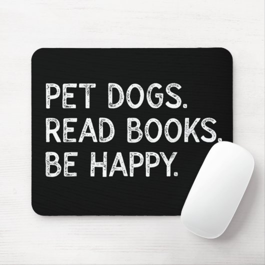 Haustunde lesen Bücher, sei glücklich, lustiger Bü Mousepad (Mit Mouse)