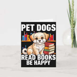 Haustunde lesen Bücher um glücklich lustiger Hunde Karte