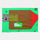 Haustürpfad, digitale Malerei, Kunst von Kindern Geschirrtuch (Horizontal)