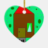 Haustürpfad, digitale Malerei, Kunst von Kindern Keramikornament (Vorne)