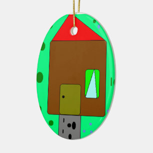 Haustürpfad, digitale Malerei, Kunst von Kindern Keramikornament