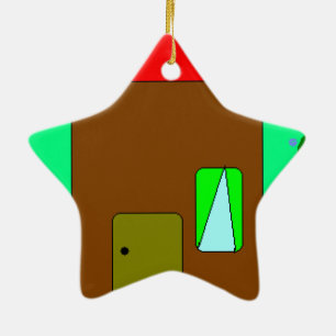 Haustürpfad, digitale Malerei, Kunst von Kindern Keramikornament