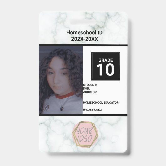 Hausunterricht Unschulbildung Private Marmorauswei Ausweis (Vorderseite)