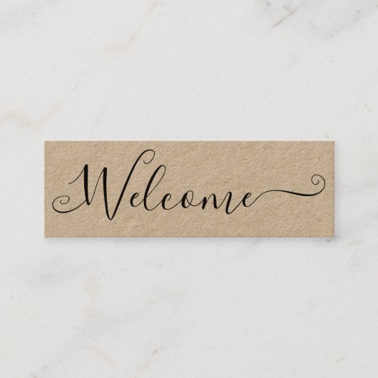 Hausverleih Geschenktasche QR Willkommenskarte Mini Visitenkarte (Vorderseite)