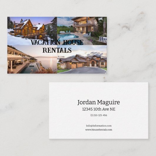 Hausvermietung Visitenkarte (Vorne/Hinten)