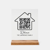 Hauswärmespeicher | Personalisierter WiFi QR Code Acrylschild (Vorderseite)