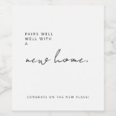 Hauswärmespeicher Weinetikett (Einzelnes Label)