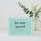 Hauswärmung einladen! Gepasste Postkarte (Stehend Vorderseite)