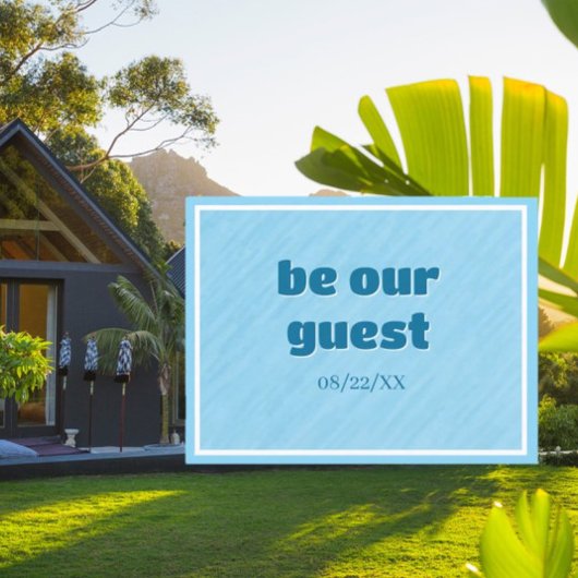 Hauswärmung einladen! Gepasste Postkarte