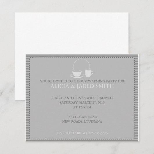 Hauswärmung Einladung (Vorne/Hinten)