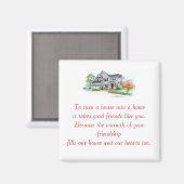 Hauswärmung Gefallen Geschenk Magnet 1 (Vorderseite/Rückseite)