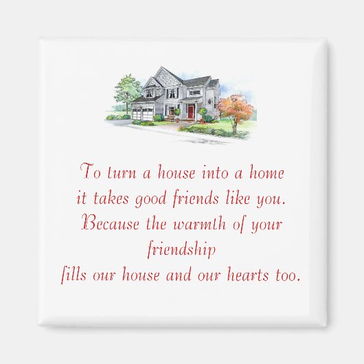 Hauswärmung Gefallen Geschenk Magnet 1 (Vorne)