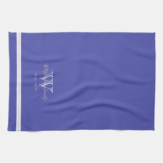 Hauswärmung Geschenke Monogram Familienname Chic B Geschirrtuch (Horizontal)